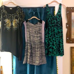 💚LAST CHANCE UO BUNDLE 3 dresses tiger leopard print aztec festival rave